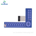 Interruptor de membrana de matriz de teclado múltiple azul paso 2.54